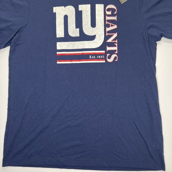 NEW XXL New York Giants Nike Men’s Navy Wordmark Logo Tri-Blend Shirt Blue - Picture 4 of 9